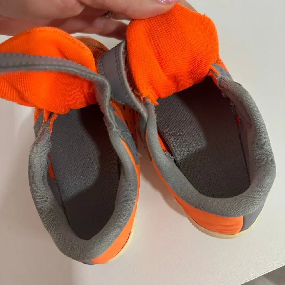Nike Toddler Lunar Stelos Sneakers Orange Gray Mesh Size 7C